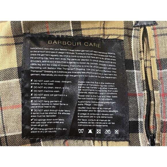 $398 Barbour Beadnell Waxed Cotton Classic Blue Jacket US 12 EUC Made in UK WOW - Picture 14 of 16